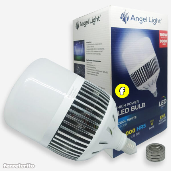 Bombillo LED 100w Roscas E27 Adaptador E40 ANGELLIGHT