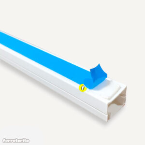 Canaletas Plasticas Lisas para Cable 2.40cm Ancho x 2m Largo