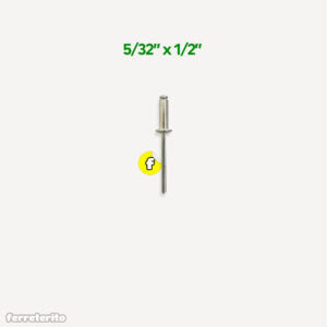 Remache 5/32″ x 1/2″ (3.9mm x 12.7mm) (5 Unidades)