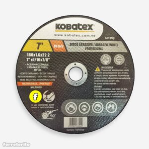 Disco de Corte Metal Ultrafino 7″ Plano KOBATEX