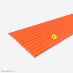 Lamina para Techo Zinc de 3.66m x 0.80m NARANJA Ondulada