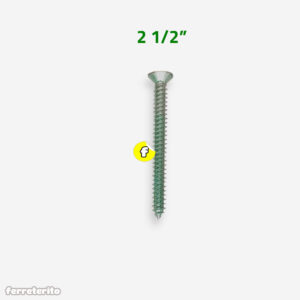 Tornillo Autorroscante Cabeza Plana Acero Inoxidable 14 x 2 1/2″
