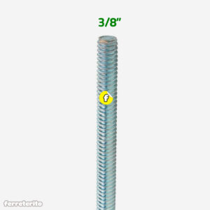 Barra Roscada Zincada 3/8″ x 2 metros (BRZ-38-2M)