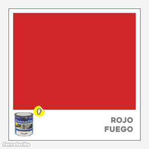 Pintura Esmalte 1/4GL Rojo Fuego PINTOMUNDO