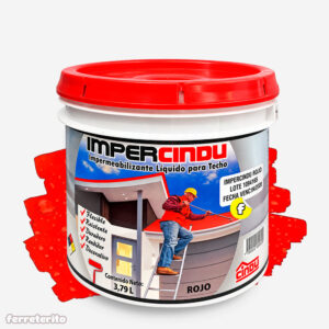 Pintura Impermeabilizante 1 Galon ROJO IMPERCINDU CINDU