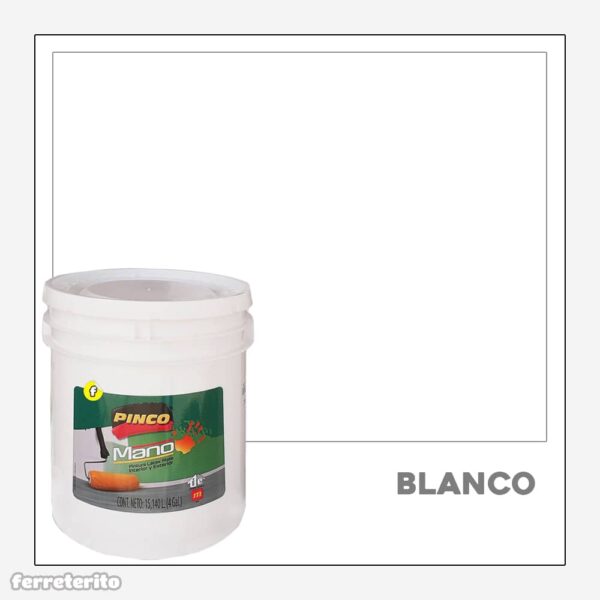Pintura Caucho Cuñete 4 GL BLANCO PINCO MANO