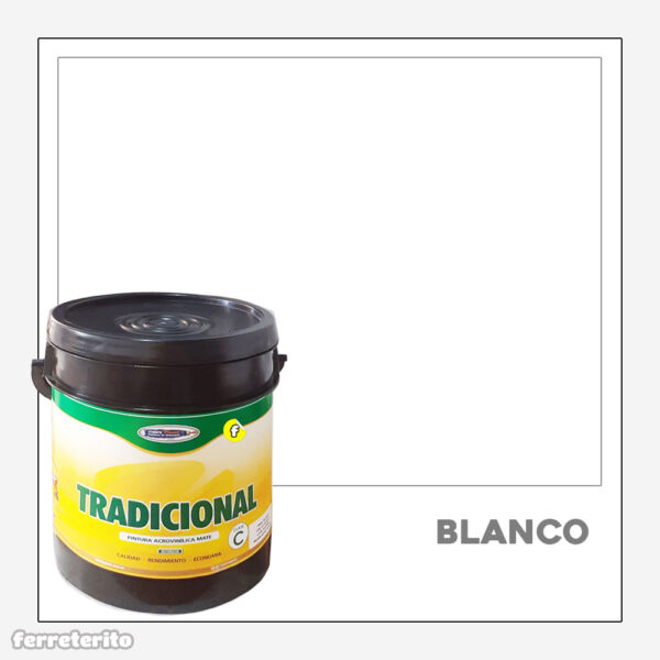 Pintura Caucho Cuñete 4 GL BLANCO Tradicional METROPAINT