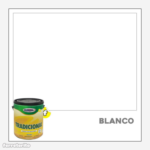 Pintura Caucho Galon BLANCO Tradicional METROPAINT