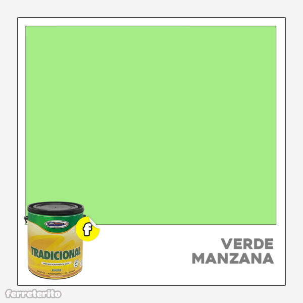 Pintura Caucho Galon VERDE MANZANA Tradicional METROPAINT
