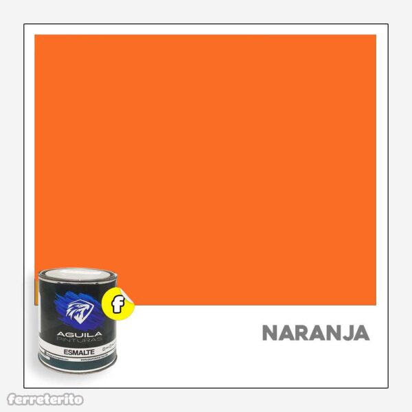 Pintura Esmalte Galon Naranja EL AGUILA
