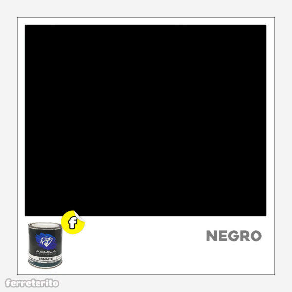Pintura Esmalte 1/4GL Negro EL AGUILA