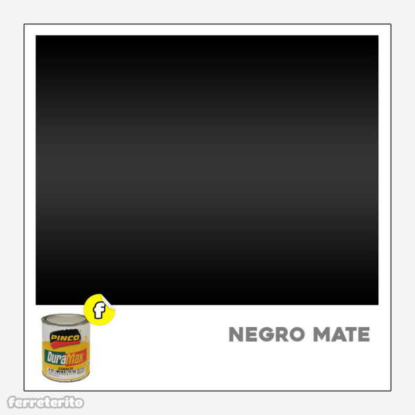 Pintura Esmalte 1/4GL Negro Mate PINCO DURAMAX