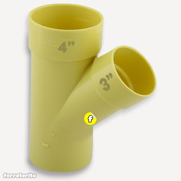 Yee Reducida 4 x 3 Pulgadas para Aguas Negras