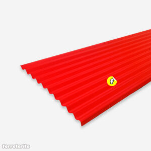 Lamina para Techo Zinc de 3.66m x 0.80m ROJO Ondulada