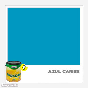 Pintura Caucho 1 Galon AZUL CARIBE Tradicional METROPAINT (Clase C)