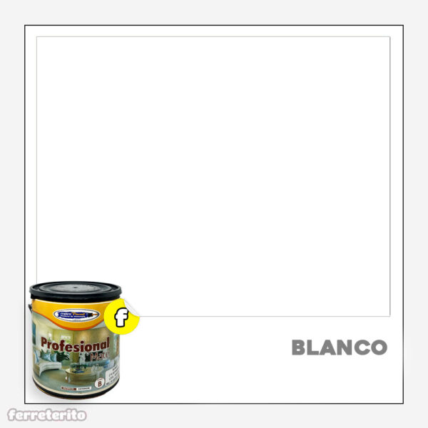 Pintura Caucho 1 Galon BLANCO Profesional Mate METROPAINT (Clase B)