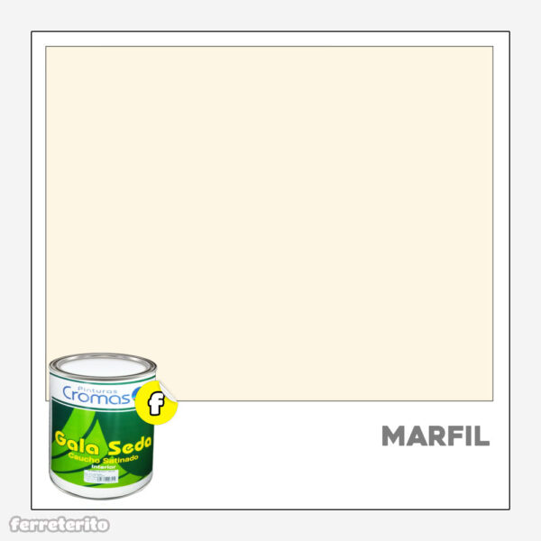 Pintura Caucho Satinado Galon Marfil Gala Seda CROMAS