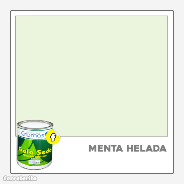 Pintura Caucho Satinado Galon Menta Helada Gala Seda CROMAS