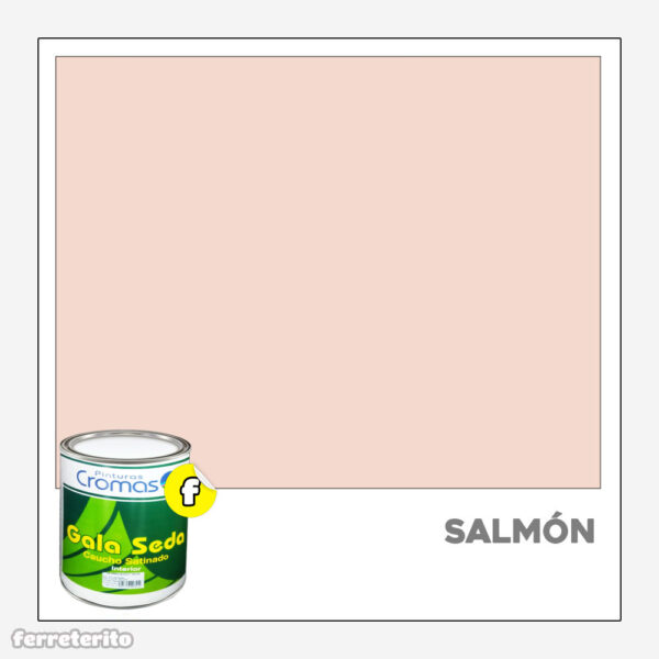Pintura Caucho Satinado Galon Salmon Gala Seda CROMAS