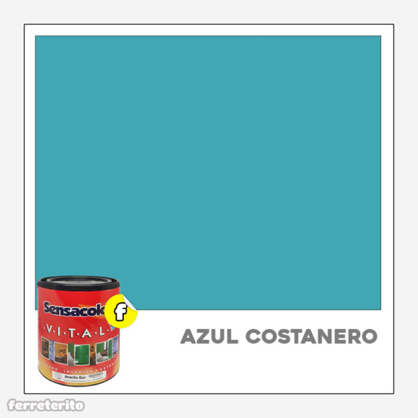 Pintura Caucho Galon Azul Costanero Vital SENSACOLOR