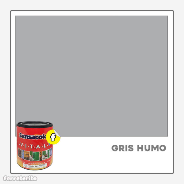 Pintura Caucho Galon Gris Humo Vital SENSACOLOR
