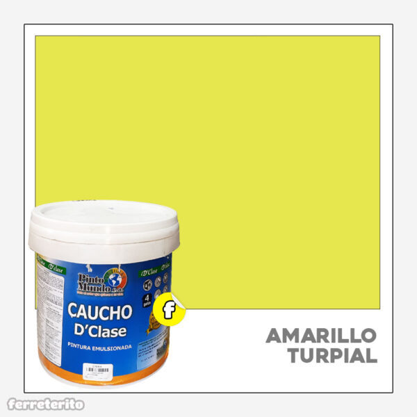 Pintura Caucho Cuñete 4 GL Amarillo Turpial DClase PINTO MUNDO
