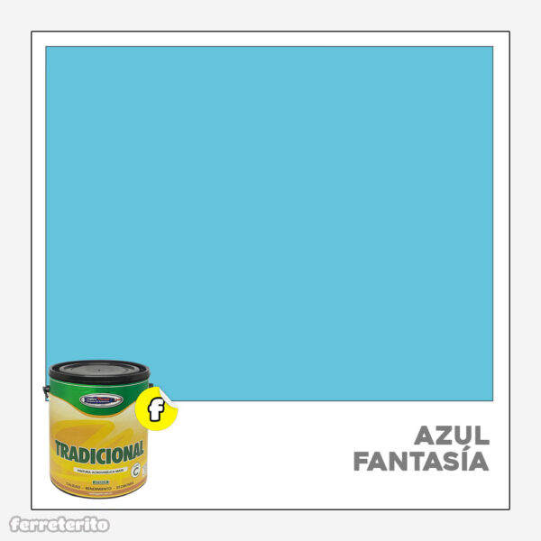 Pintura Caucho Galon AZUL FANTASIA Tradicional METROPAINT