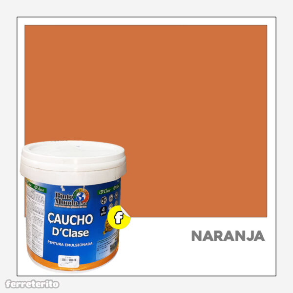Pintura Caucho Cuñete 4 GL Naranja DClase PINTO MUNDO
