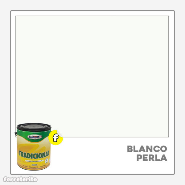 Pintura Caucho Galon BLANCO PERLA Tradicional METROPAINT