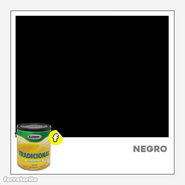 Pintura Caucho Galon NEGRO Tradicional METROPAINT