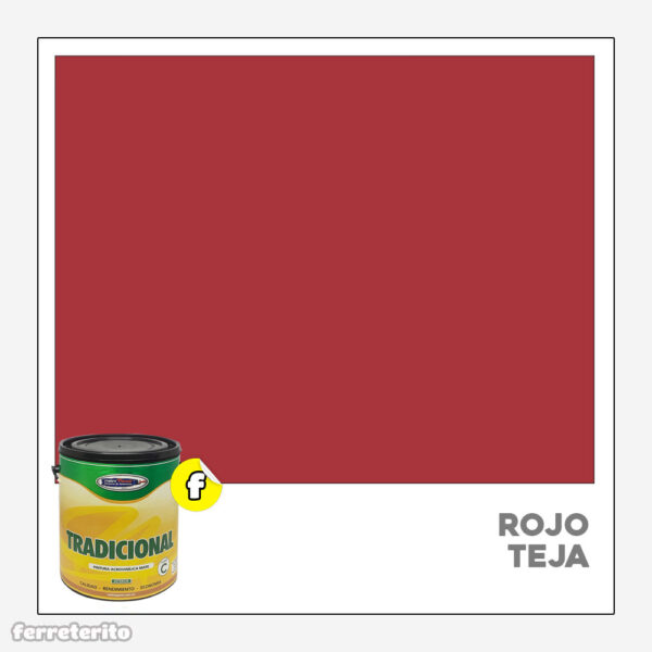 Pintura Caucho Galon ROJO TEJA Tradicional METROPAINT
