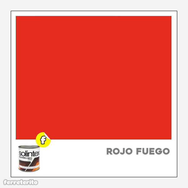 Pintura Esmalte 1/4 Rojo Fuego SOLINTEX