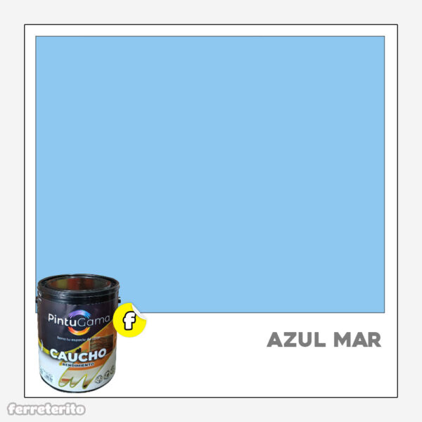 Pintura Caucho Galon AZUL MAR Rendimiento PINTUGAMA