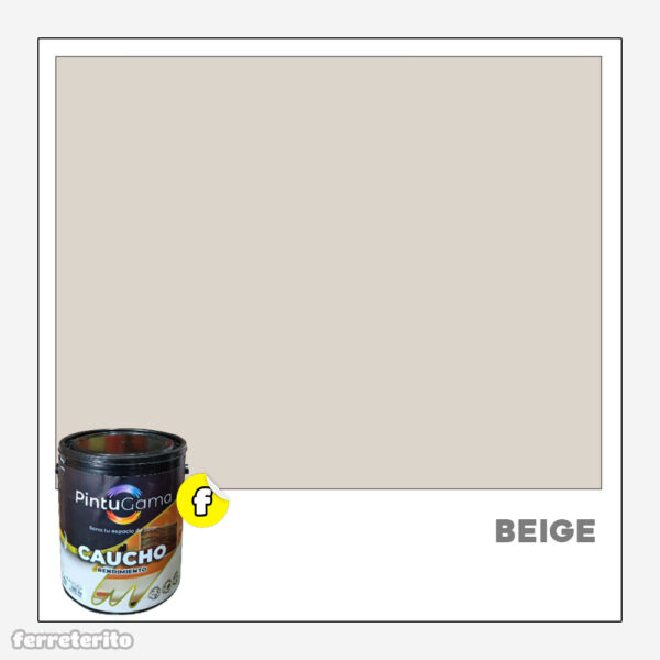 Pintura Caucho Galon BEIGE Rendimiento PINTUGAMA