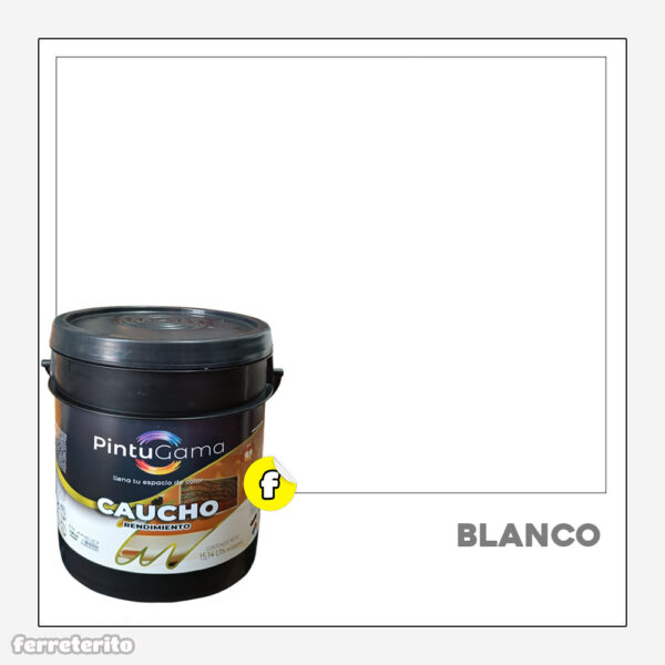 Pintura Caucho Cuñete 4 GL BLANCO Premiun Durabilidad PINTUGAMA