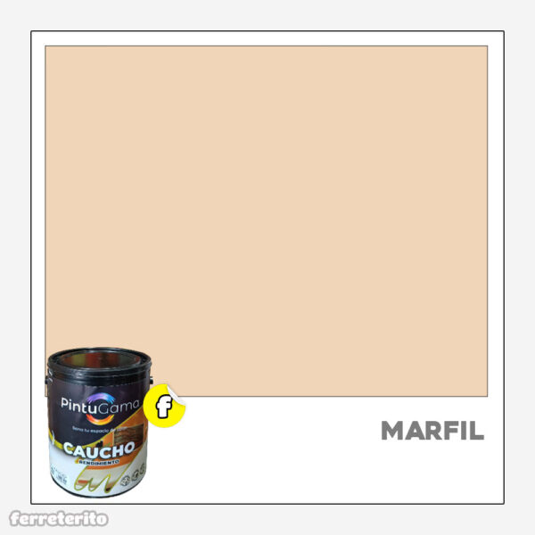 Pintura Caucho Galon MARFIL Rendimiento PINTUGAMA