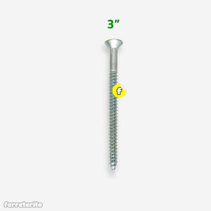Tornillo Autorroscante Cabeza Plana Zincado 3″