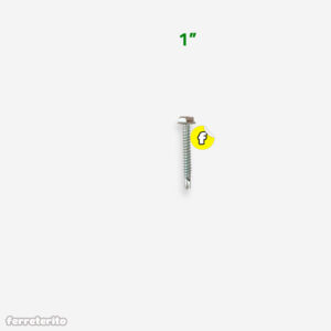 Tornillo Autotaladrante Cabeza Hexagonal 1" (5 Unidades)