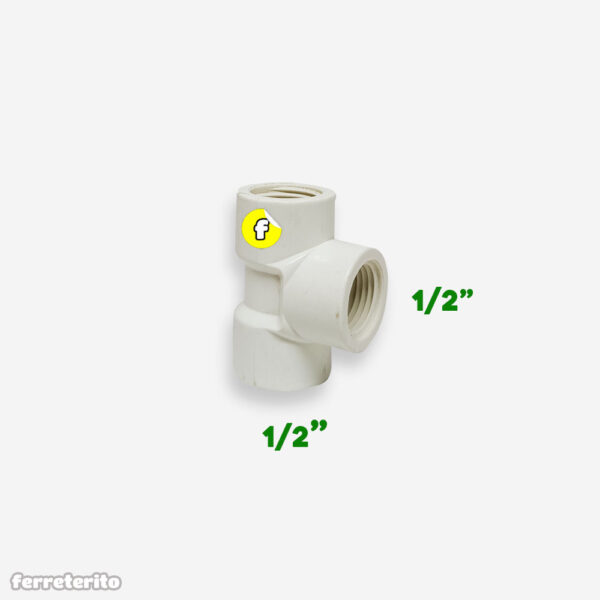 Tee PVC 1/2" para Roscar