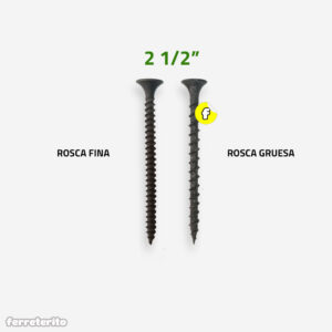 Tornillo Drywall 2 1/2″ (4 Unidades)