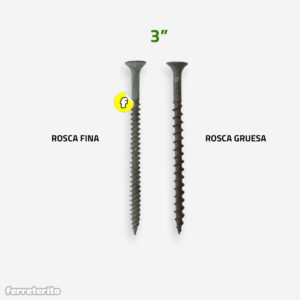 Tornillo Drywall 3″ (3 Unidades)