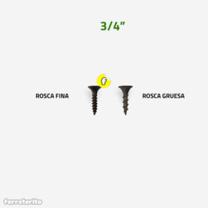 Tornillo Drywall 3/4″ (13 Unidades)