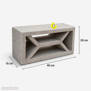 Bloque de Ventilación de Concreto TRIANGULO-ROMBO 4 Huecos (BVTR-4H)