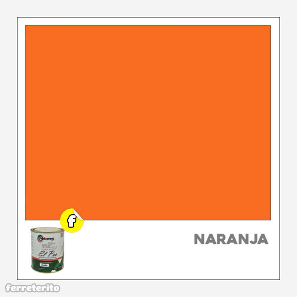 Pintura Esmalte Sintetico 1/4GL Naranja Esmeralda PINTEMOS MEJOR