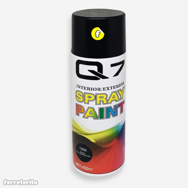 Pintura Spray ALTA TEMPERATURA Negro Brillante Q7