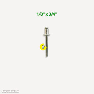 Remache 1/8" x 3/4" (8 Unidades)