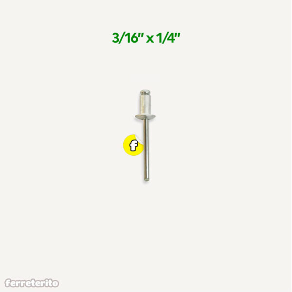 Remache 3/16″ x 1/4″ (8 Unidades)