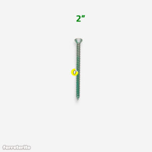 Tornillo Autorroscante Cabeza Plana Acero Inoxidable 10 x 2″