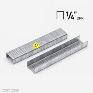 Grapa Tapiceria Corona Plana 1/4″ (6mm) STANDARD