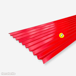 Lamina Para Techo Zinc De 3.60m X 0.80m Rojo Ondulada